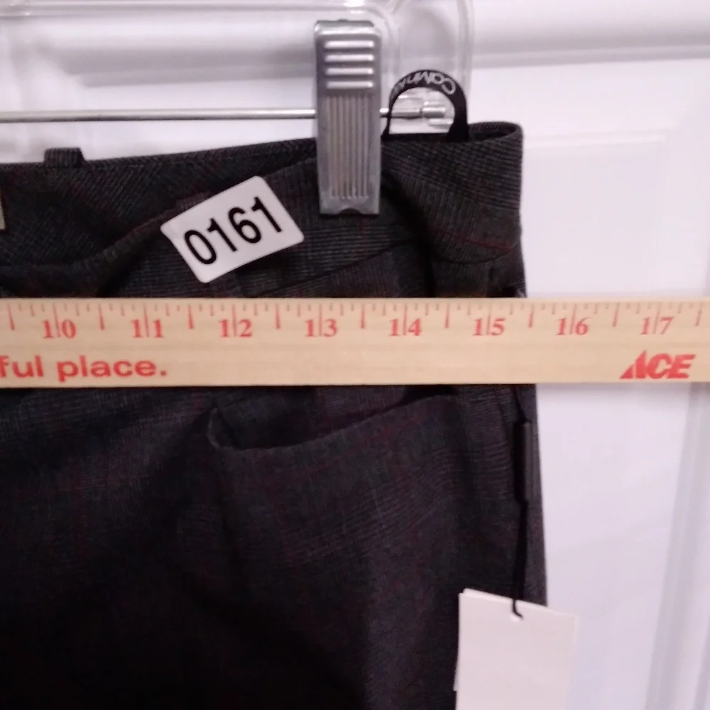 Calvin Klein Modern Fit Charcoal Grey Pinstripe Trousers Nwt - Picture 3 of 9